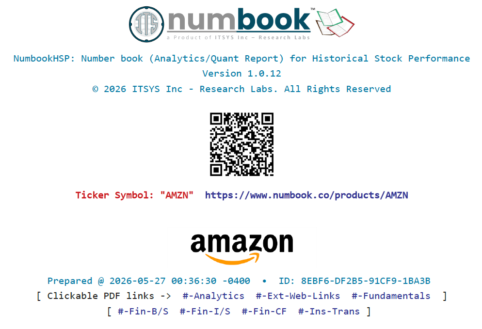 Numbook HSP Amazon Analytics Report Cover